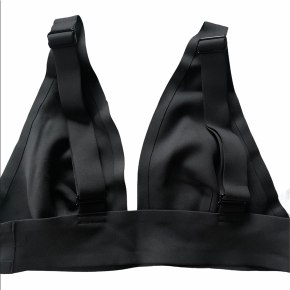 Free People Erin Scuba Deep V-Neck Bralette | Neoprene Black - Picture 5 of 7